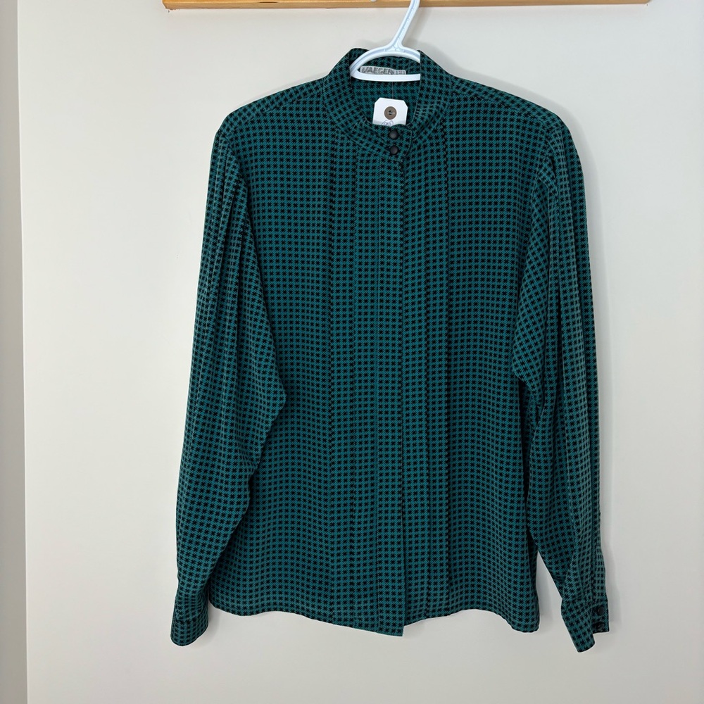 #90 Jaeger London Pleated Blouse